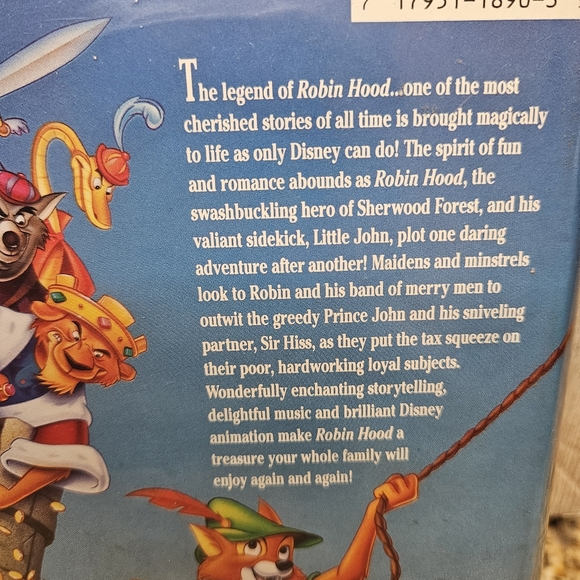 Robin Hood A Walt Disney Classic VHS Clamshell Case - Picture 3 of 6